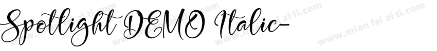 Spotlight DEMO Italic字体转换